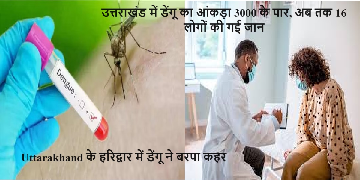 उत्तराखंड में डेंगू का आंकड़ा 3000 के पार, अब तक 16 लोगों की गई जान
