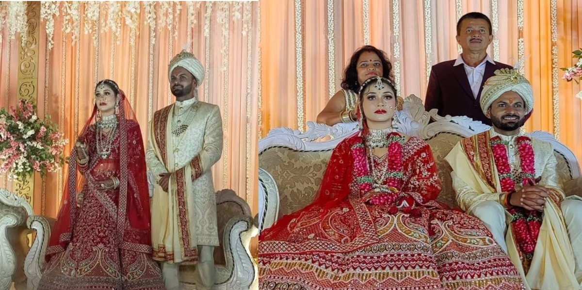 गेंदबाज मुकेश कुमार दिव्या सिंह के साथ शादी के बंधन में बंध गए हैं