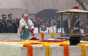 Mahatma Gandhi at Rajghat