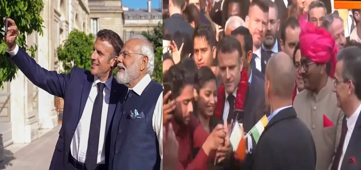 PM Modi Emmanuel Macron Road Show in India, Jaipur