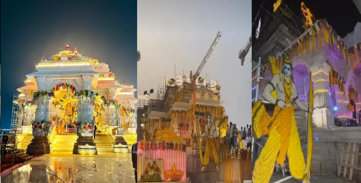 प्राण प्रतिष्ठा से पहले पूरी तरह से भगवा हुई रामनगरी