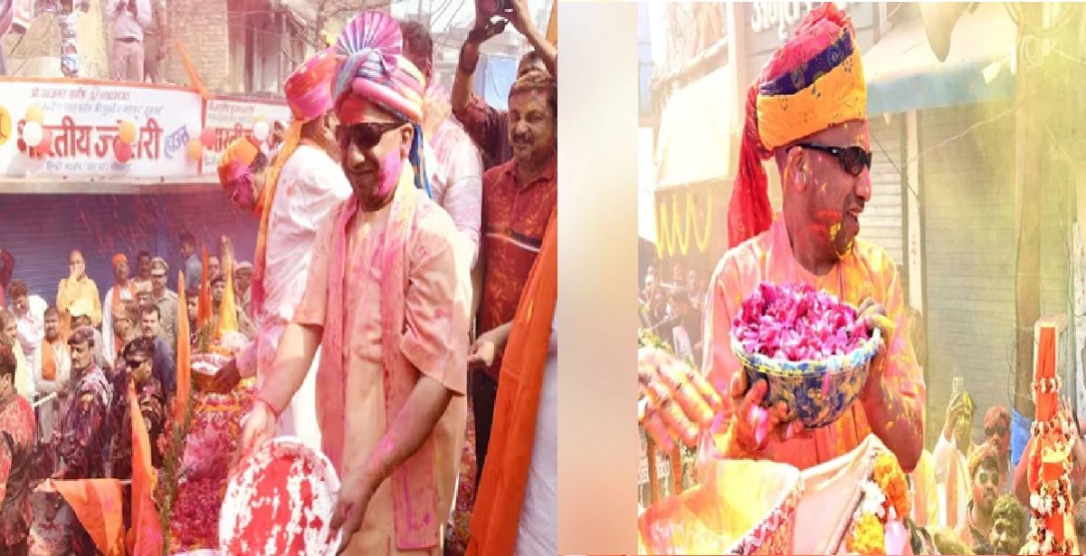 योगी आदित्यनाथ ने गोरखपुर में होली खेली, एकता और भाईचारे का संदेश देते हुए धर्म और मतभेद मिटाने की बात की