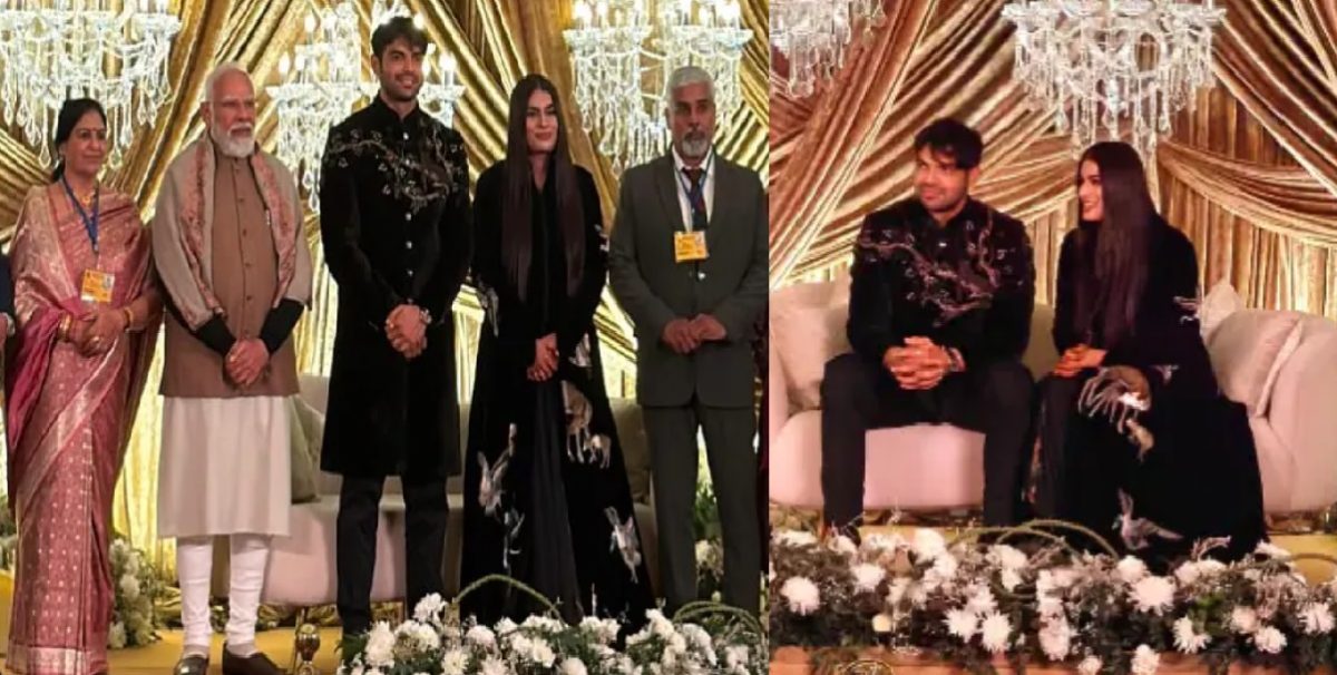 Olympic champion Neeraj Chopra and wife Himani host a VVIP reception in Delhi, with PM Modi gifting a Lord Ram idol