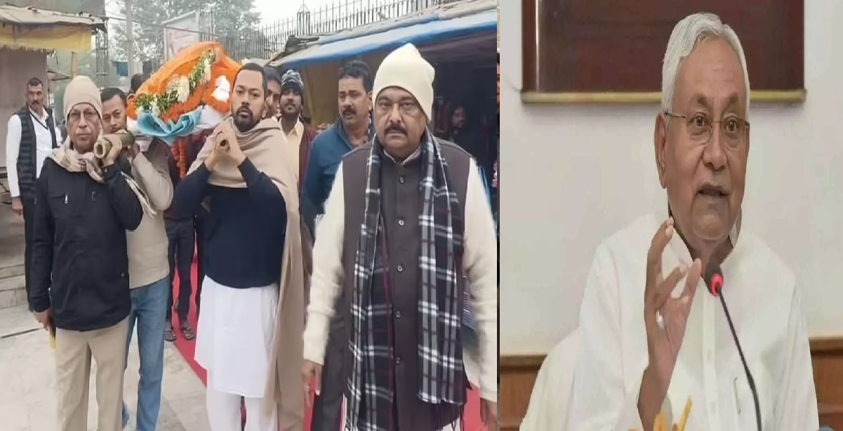 नीतीश कुमार की सासू मां विद्यावती देवी का निधन: मुख्यमंत्री ने पटना के बांस घाट पर दी अंतिम विदाई, 90 वर्ष की आयु में ली आखिरी सांस।