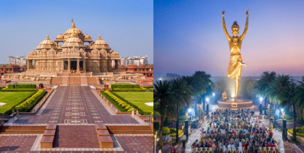 दिल्ली अक्षरधाम में इतिहास रचा, भगवान स्वामीनारायण की 108 फीट तपोमूर्ति प्रतिमा स्थापित